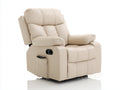 Sillones reclinables de cuero sintético beige 98x95x105 cm - diseño acolchado para salón