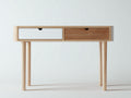 Mesas de oficina de madera 110x50x78 cm - blanco-madera - diseño escandinavo
