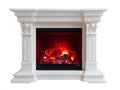 Chimeneas eléctricas de resina blanca con efecto de llama 130x35x95 cm - diseño clásico para salón