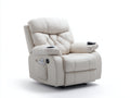 Sillones reclinables tapizado 95x92x105 cm - beige - diseño acolchado con mando